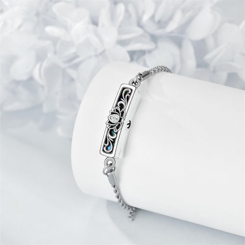 Urn Bracelet for Ashes 925 Sterling Silver Cremation Jewelry for Ashes Keepsake