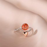 Badminton/Football/BasketballHeart Adjustable Open Ring Statement Creative Sport Style Shape Souvenir Gifts