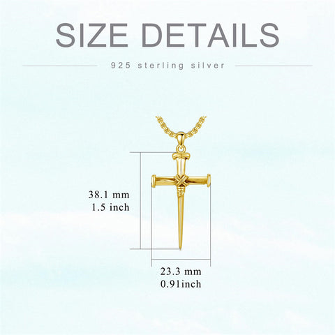 Sterling Silver Crucifix Jesus Pendant Necklace