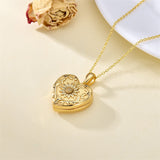 10K 14K 18K Gold Personalized Photo Tree of Life Bee Sunflower Rose  Pendant Necklace