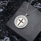 Sterling Silver Wooden Cross Pendant Necklace