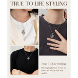 Sterling Silver Vintage Heart-Shaped Hummingbird Pendant Necklace