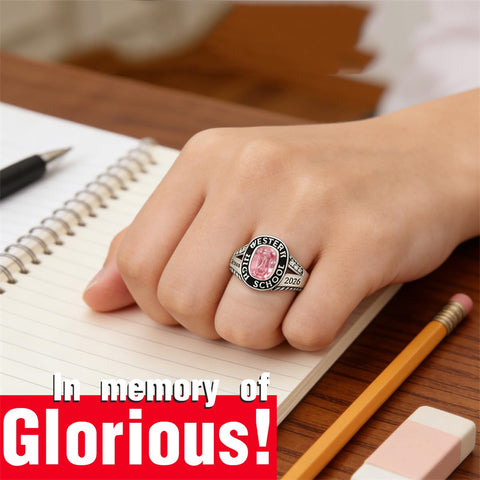 Sterling Silver Customizable Birthstone Engraved 2026 High School College Graduation Class Ring