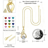 14K Gold Plated Birthstone Infinity Butterfly Necklace for Women