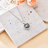 Heart Wolf Locket Necklace That Holds 2 Pictures Personalized Photo Locket for Men Sterling Silver on Father Son Birthday