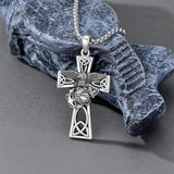 Sterling Silver Marines Cross Pendant Necklace for Men