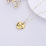 10K 14K 18K Gold Personalized Photo Tree of Life Bee Sunflower Rose  Pendant Necklace