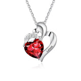 10K 14K 18K Gold Personalized Birthstone Heart Pendant Necklace