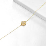 14k Yellow Gold Sunflower Jewelry for Women, Fine Gold You are My Sunshine Jewelry Gifts for Her