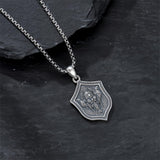 Sterling Silver Viking Raven Bear Odin Wolf Pendant Necklace for Men