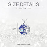 Sun Moon Urn Necklace for Ashes 925 Sterling Silver Moonstone Cremation Necklace Memorial Keepsake Necklace Cremation Jewelry Gifts for Women