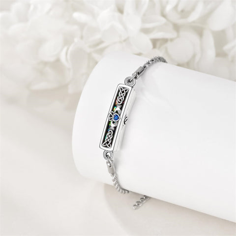 Urn Bracelet for Ashes 925 Sterling Silver Cremation Jewelry for Ashes Keepsake