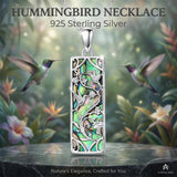 Sterling Silver Abalone Shell Bar Cardinal Bee Butterfly Hummingbird Dragonfly Phoenix Pendant Necklace for Women