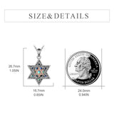 Star of David Necklace Sterling Silver Cross/Chai/Peace Sign/Tree of Life Abalone Shell Jewish Jewelry for Women Men