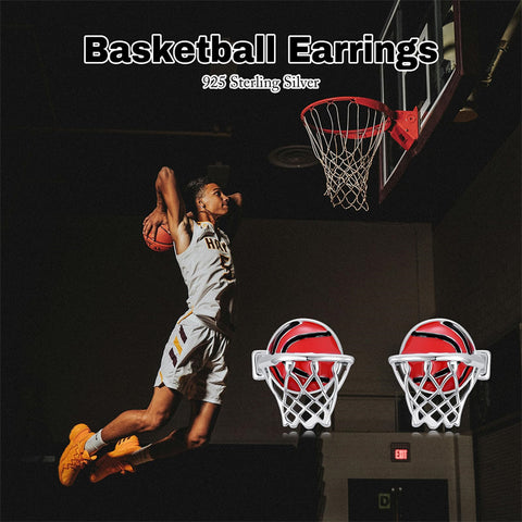 Sterling SilverHockeyBasketball Softball Football Volleyball Pickleball Soccer Baseball Tennis Stud Sport Earrings