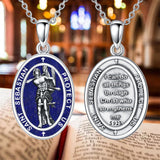 Sterling Silver Saint Christopher St Michael Saint Sebastian Amulet Pendant Necklace
