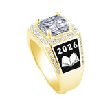 Sterling Silver Personalized Birthstone Engraved High School University College Class Ring