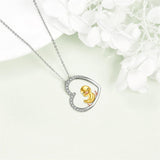 Duck Pendant Necklace 925 Sterling Silver Duck  Duck Jewelry for Mother Women Girls Duck Lovers Gifts