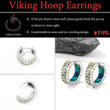 14K Gold Plated  Viking Hoop Earrings