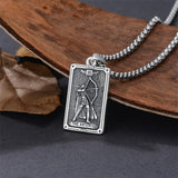 Sterling Silver Tarot Card Hecate Athena Artemis Lilith Medusa Goddess Pendant Necklace