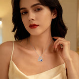 Sterling Silver Birthstone Axolotl Pendant Necklace Jewelry Gifts for Women