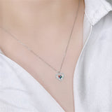 Copper Sterling Silver Simulated Birthstone Name Pendant Necklace for Mom