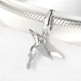 925 Sterling Silver Hummingbird Charm Bead fit Pandora Bracelet & Necklace Jewelry Gifts for Women Girls