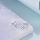 Sterling Silver Medical Symbol Studs Earrings