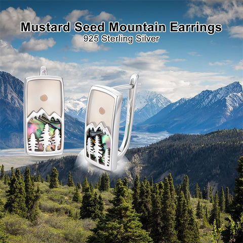 Sterling Silver Abalone Shell Mountain Cat Dog Fox Dragonfly Hummingbird Earring