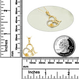14K Gold Hummingbird Daisy Pendant Necklace