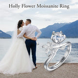 Sterling Silver Moissanite 12 Months Birthflowers Ring