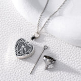 Sterling Silver Personalized Photo & Engraved Cat Urn Necklace for Ashes