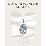Sterling Silver Turquoise Cone Sunflower Tree of Life Pendant Necklace