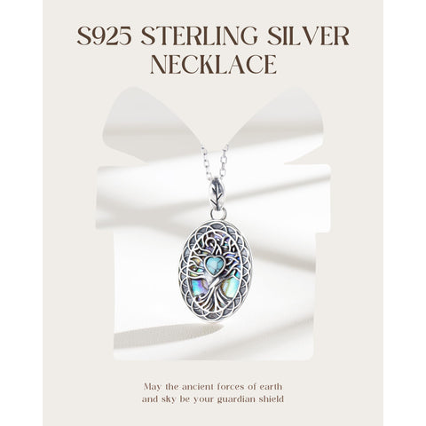 Sterling Silver Turquoise Cone Sunflower Tree of Life Pendant Necklace