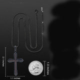 14K Gold Plated Wooden Cross Necklace  Christian Jewelry Gifts for Men