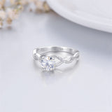 14K Gold Wedding Ring for Women,Split Shank Pave Set 1.3 Carat(cttw) Moissanite Engagement Ring With Engraved Name,Wedding Anniversary