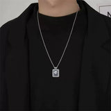 Sterling Silver Eagles Wolf Lion Pendant Necklace For Men with Stainless Steel Chain