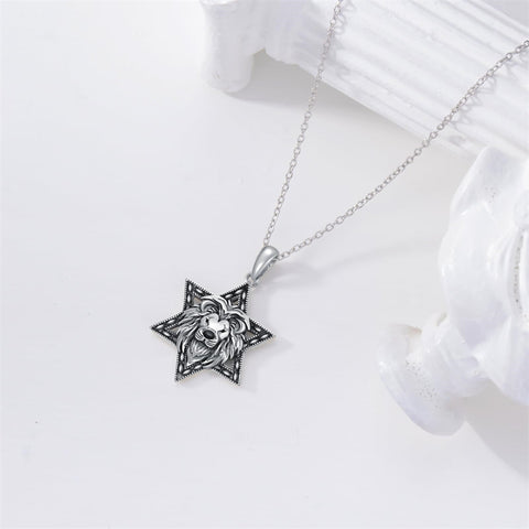 Sterling Silver Amulet Medal Viking Tree of Life Athena Lion Star of David Nefertiti Odin Raphael Pendant Necklace