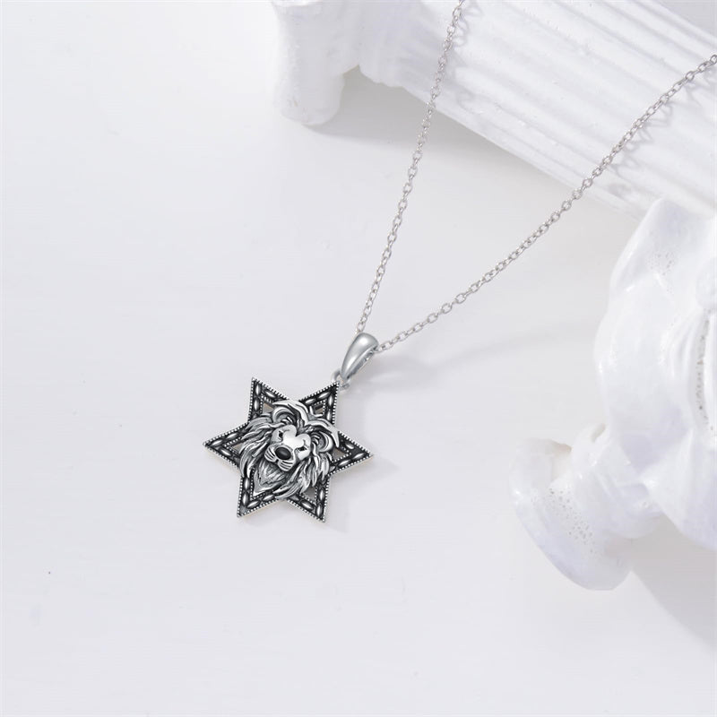 Sterling Silver Amulet Medal Viking Tree of Life Athena Lion Star of David Nefertiti Odin Raphael Pendant Necklace