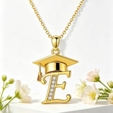 Initial  Graduation 14K Gold Plated Inspiring Grad Pendant Necklace Graduations Jewelry Gifts