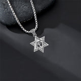 Sterling Silver Star of David Chai Cross Evil Eye Lion of Judah Menorah Tree of Life Protection Pendant Necklace