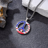 Sterling Silver Peace Sign Coexist Peace Symbol Pirate Tree of Life Thor's Hammer Wolf Raven Viking Series Necklace
