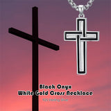Sterling Silver Cross Christian Pendant Necklace for Men