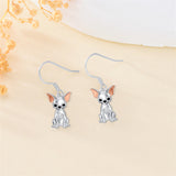 Sterling Silver Bee Butterfly Chicken Chihuahua  Dinosaur Frog Octopus Paw Print Platypus Dangle Earrings