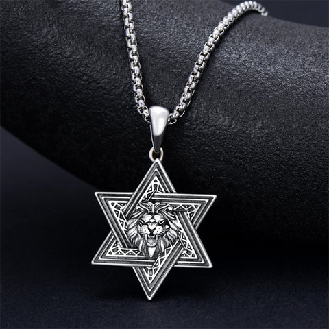Sterling Silver Crown Jesus Fish Celtic Knot Chai  Lion Star of David Pendant Necklace
