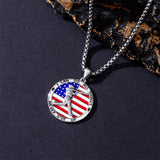 Sterling Silver American Flag Baseball  Basketball Boxing Football Golf Sports Pendant Necklace