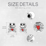 Sterling Silver Frog Stud Earrings