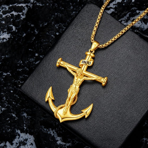 14K Gold Plated Cross Pendant Necklace  Religious Faith Jewelry Gifts for Christmas