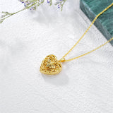 10K 14K 18K Gold Personalized Photo Tree of Life Bee Sunflower Rose  Pendant Necklace