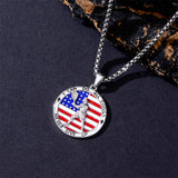Sterling Silver American Flag Baseball  Basketball Boxing Football Golf Sports Pendant Necklace